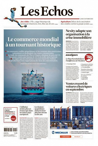 Les Echos du Lundi 2 Octobre 2023