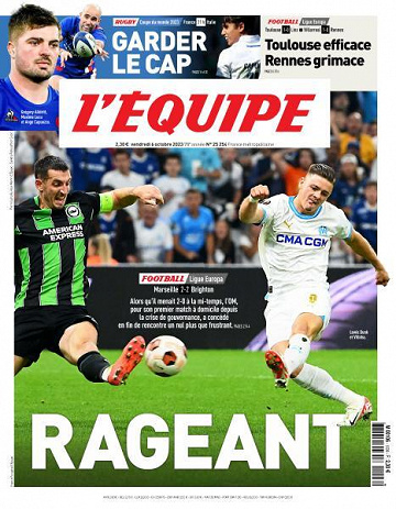 L’equipe du Vendredi 6 Octobre 2023