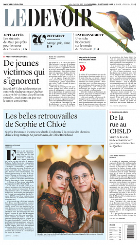 Le Devoir du 6 octobre 2023