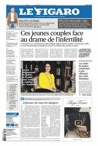 Le Figaro du Samedi 7 et Dimanche 8 Octobre 2023