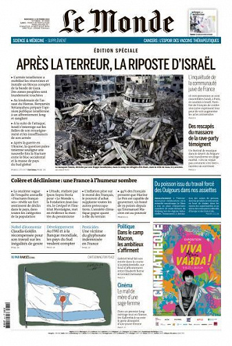 Le Monde du Mercredi 11 Octobre 2023
