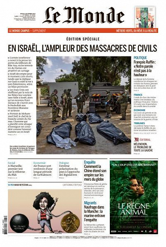 Le Monde du Jeudi 12 Octobre 2023