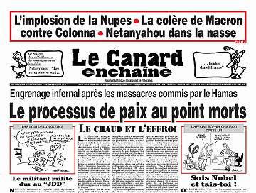 Le Canard Enchaîné du Mercredi 11 Octobre 2023