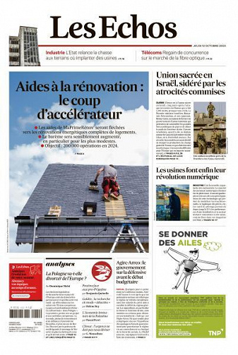 Les Echos du Jeudi 12 Octobre 2023