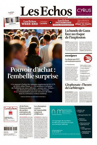 Les Echos du Vendredi 13 Octobre 2023
