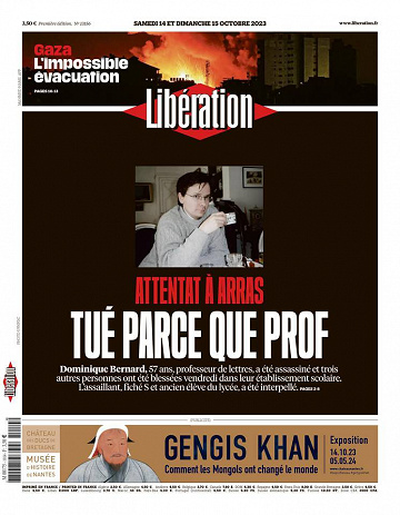 Libération du Samedi 14 et Dimanche 15 Octobre 2023
