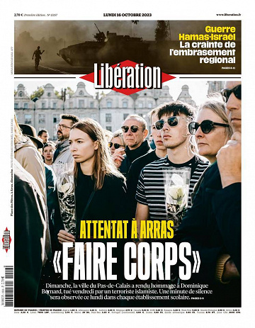 Libération du Lundi 16 Octobre 2023