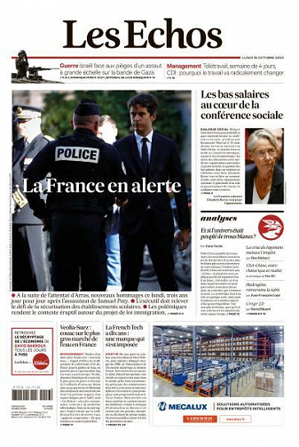 Les Echos du Lundi 16 Octobre 2023