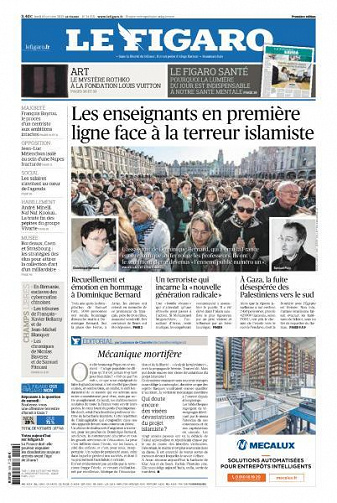 Le Figaro du Lundi 16 Octobre 2023