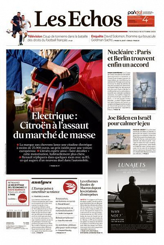 Les Echos du Mercredi 18 Octobre 2023