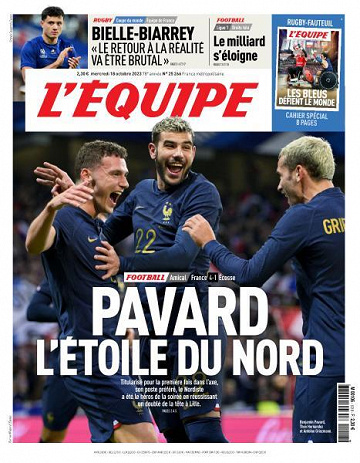 L’equipe du Mercredi 18 Octobre 2023