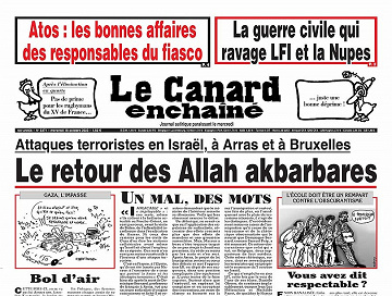 Le Canard Enchaîné du Mercredi 18 Octobre 2023
