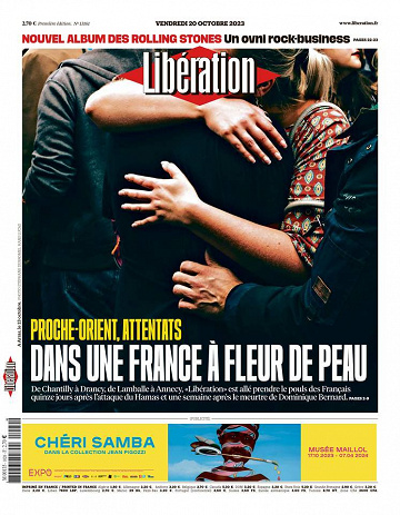 Libération du Vendredi 20 Octobre 2023