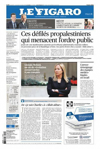 Le Figaro du Samedi 21 et Dimanche 22 Octobre 2023