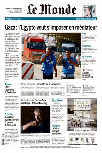 Le Monde du Dimanche 22 et Lundi 23 Octobre 2023