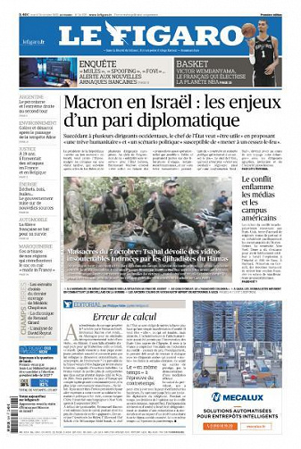Le Figaro du Mardi 24 Octobre 2023