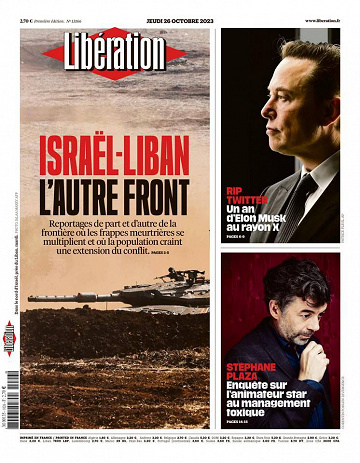 Libération du Jeudi 26 Octobre 2023