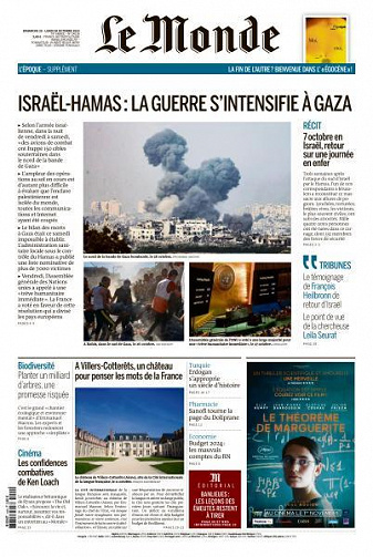 Le Monde du Dimanche 29 et Lundi 30 Octobre 2023