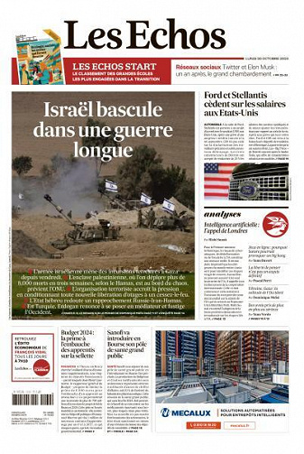 Les Echos du Lundi 30 Octobre 2023
