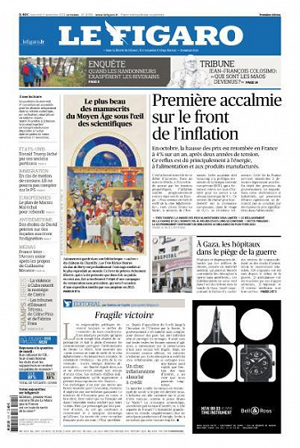 Le Figaro du Mercredi 1er Novembre 2023