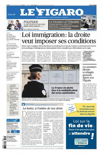 Le Figaro du Jeudi 2 Novembre 2023
