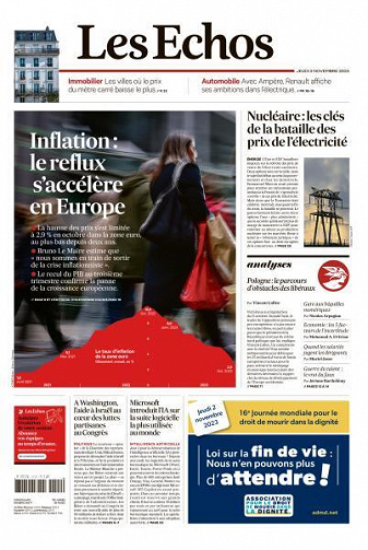 Les Echos du Jeudi 2 Novembre 2023