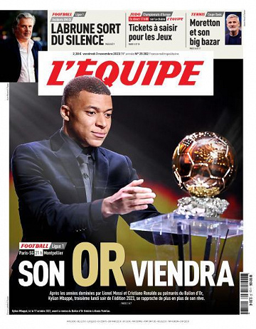 L’equipe du Vendredi 3 Novembre 2023