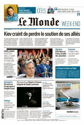 Le Monde du Samedi 4 Novembre 2023