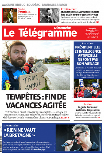 Le Télégramme (4 Éditions) du Dimanche 5 Novembre 2023
