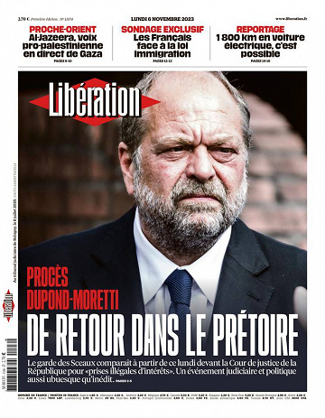 Libération du Lundi 6 Novembre 2023