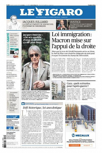 Le Figaro du Lundi 6 Novembre 2023