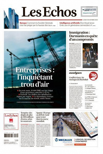 Les Echos du Lundi 6 Novembre 2023