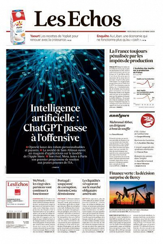Les Echos du Mercredi 8 Novembre 2023