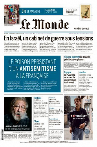 Le Monde du Samedi 11 Novembre 2023