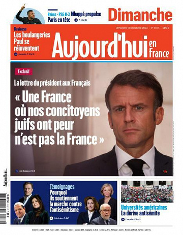 Aujourd’hui en France - 12 Novembre 2023