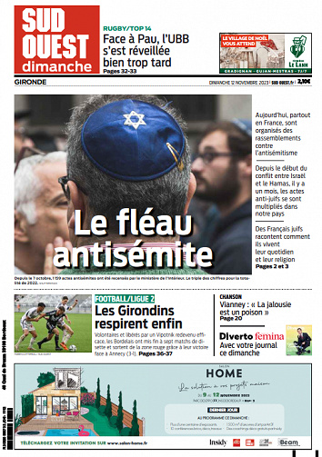 Sud Ouest (5 éditions) du Dimanche 12 Novembre 2023