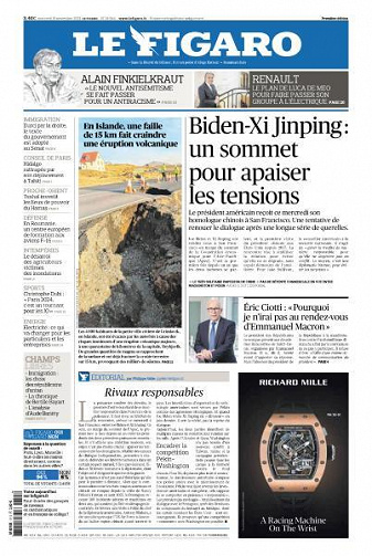 Le Figaro du Mercredi 15 Novembre 2023