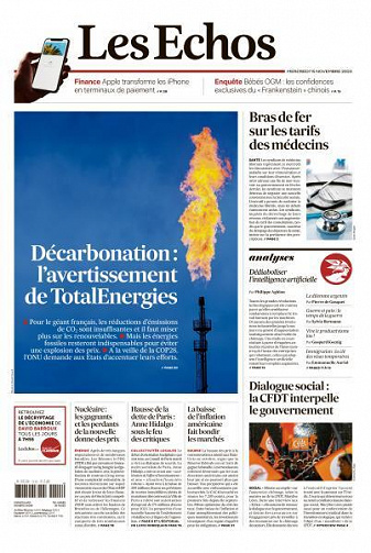 Les Echos du Mercredi 15 Novembre 2023