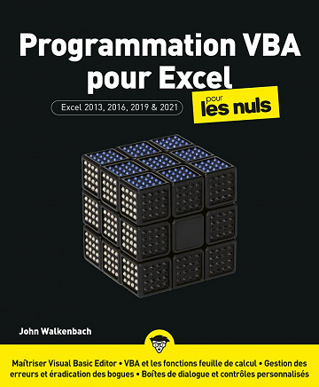 Programmation VBA pour Excel 2021 pour les Nuls - John Walkenbach (2022)
