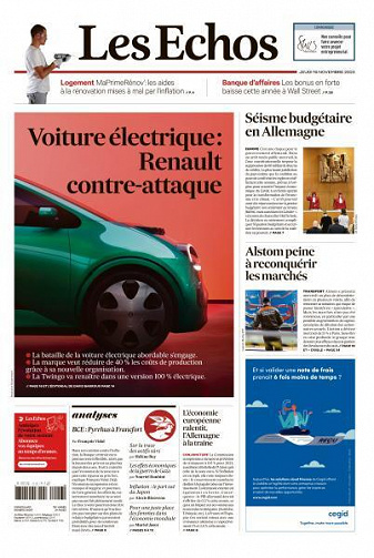 Les Echos du Jeudi 16 Novembre 2023
