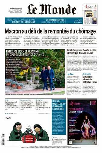 Le Monde du Vendredi 17 Novembre 2023