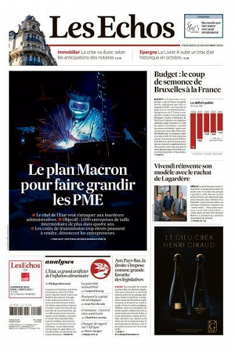 Les Echos du Mercredi 22 Novembre 2023