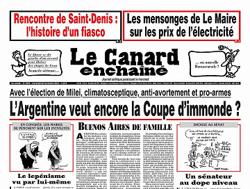 Canard Enchaîné Du Mercredi 22 Novembre 2023 - N° 5376