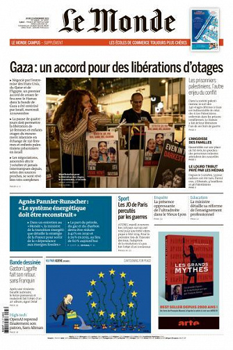 Le Monde du Jeudi 23 Novembre 2023