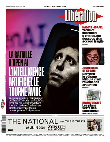 Libération du Jeudi 23 Novembre 2023