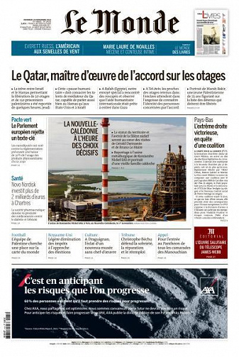 Le Monde du Vendredi 24 Novembre 2023