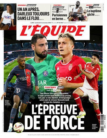 L’equipe du Vendredi 24 Novembre 2023
