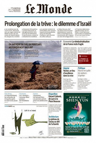 Le Monde du Mardi 28 Novembre 2023