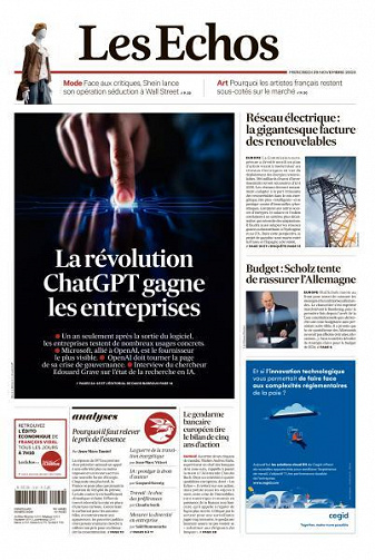 Les Echos du Mercredi 29 Novembre 2023
