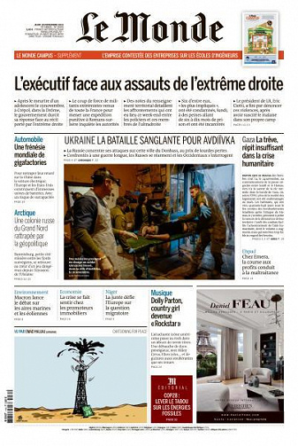 Le Monde du Jeudi 30 Novembre 2023
